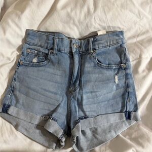 Garage Light Blue Jean Shorts